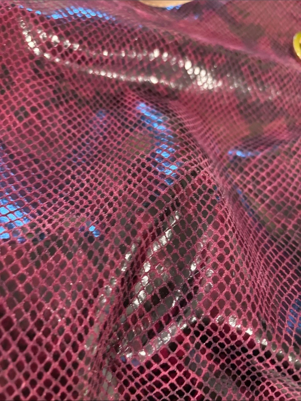 Michael Kors Wine Snake-Print Tote with Tan Straps